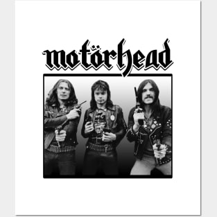 Motorhead Black White Black Posters and Art